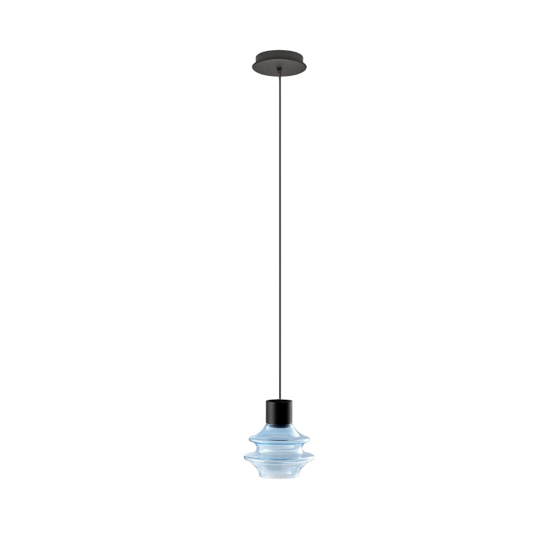 Bover Drop S/01L 1-lt 4" LED Pendant-Blue Glass