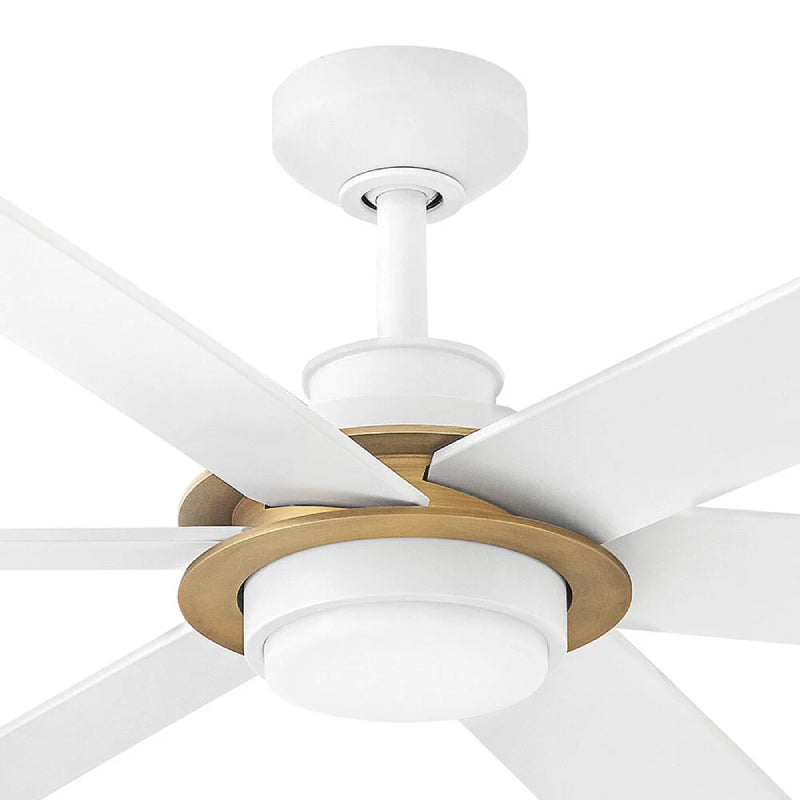 Hinkley 906964 Andros 64" Indoor/Outdoor Smart Ceiling Fan with LED Light Kit - Matte White