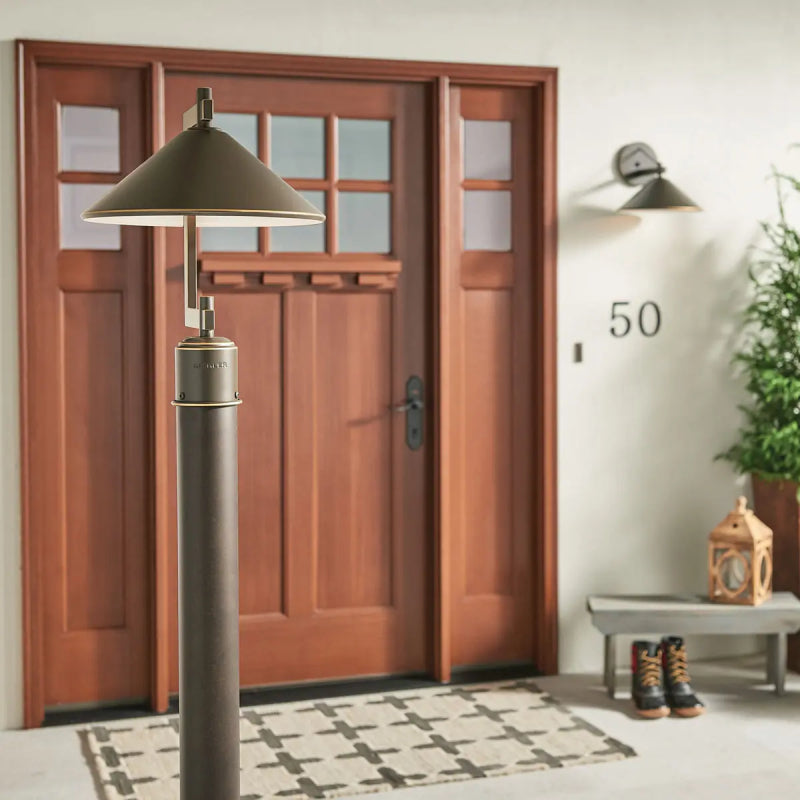 Kichler 49063 Ripley 1-lt 16" Outdoor Post Mount - Olde Bronze