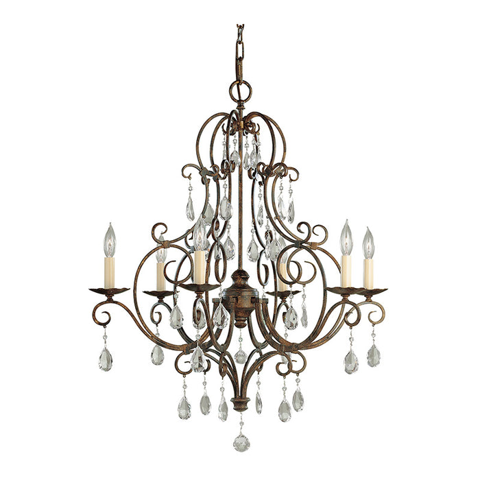 Feiss F1902 Chateau 6-lt Single Tier Chandelier