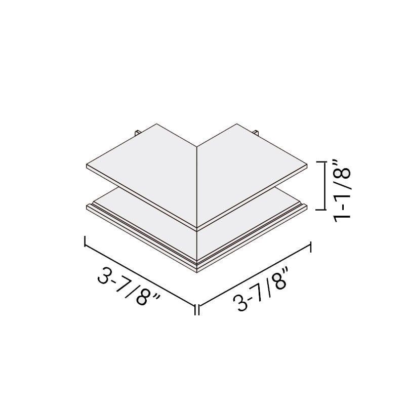 Elite FG-CM-SM-ACC-4 "L" Form Track Connector, Outside Corner for Two Surfaces