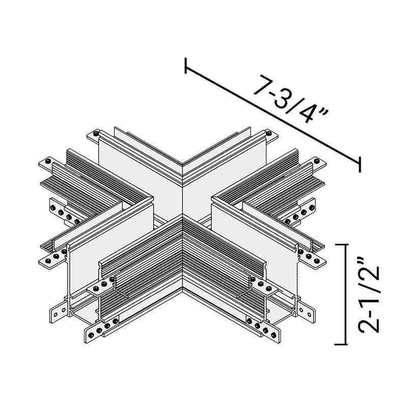 Elite FG-RTL-ACC-6 "X" Form Track Connector, Flat Plane