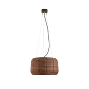 Bover Fora S 1-lt 20" LED Outdoor Pendant, TRIAC Dimming-Graphite Brown/Rattan Brown