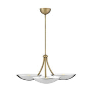 Fredrick Ramond FR41646 Glenn 3-lt 36" LED Chandelier - Heritage Brass with Chrome accents