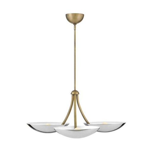 Fredrick Ramond FR41646 Glenn 3-lt 36" LED Chandelier - Heritage Brass with Chrome accents