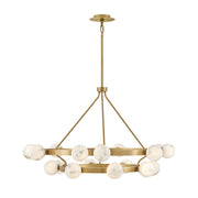 Fredrick Ramond FR41905 Selene 18-lt 48" LED Multi Tier Chandelier - Lacquered Brass