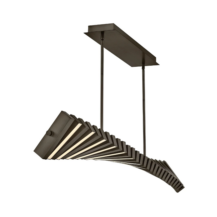 Fredrick Ramond FR42456 Stitch 14-lt 59" LED Linear Chandelier - Painted Black Oxide