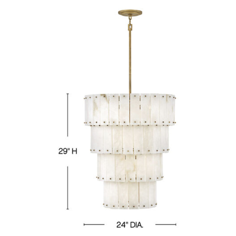 Fredrick Ramond FR47758 Simone 9-lt 24" LED Multi Tier Chandelier