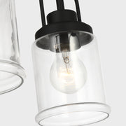 Visual Comfort GLC1175 Anders 5-lt 24" Chandelier with Clear Glass - Midnight Black