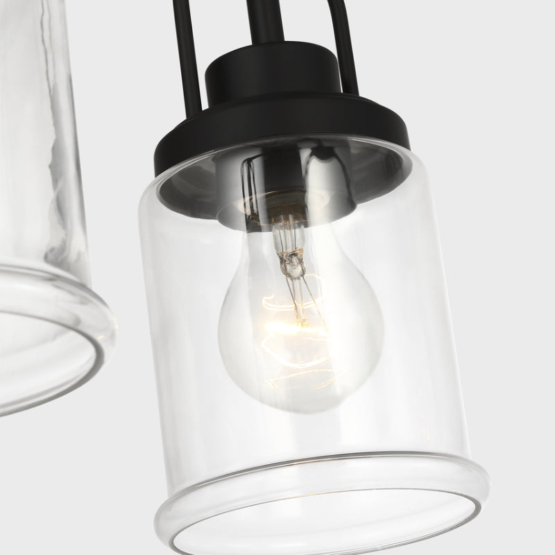 Visual Comfort GLC1175 Anders 5-lt 24" Chandelier with Clear Glass - Midnight Black