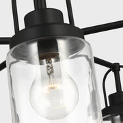 Visual Comfort GLC1175 Anders 5-lt 24" Chandelier with Clear Glass - Midnight Black