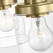Visual Comfort GLC1175 Anders 5-lt 24" Chandelier with Clear Glass - Satin Brass