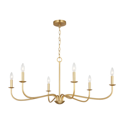 Generation GLC1196 Abells 6-lt 40" Chandelier - Satin Brass