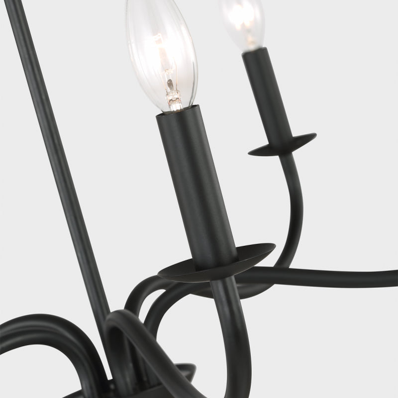 Generation GLC1205 Abells 5-lt 28" Chandelier - Midnight Black