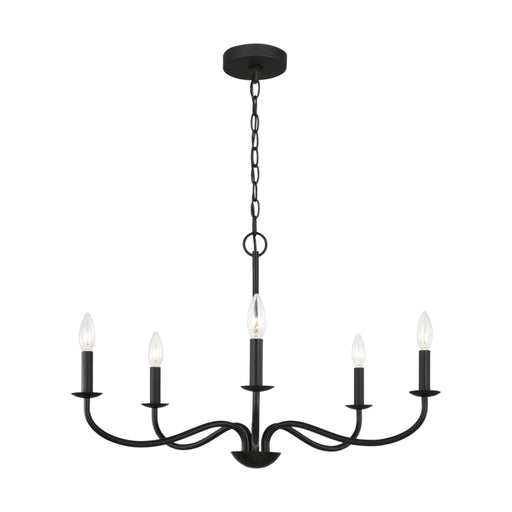 Generation GLC1205 Abells 5-lt 28" Chandelier - Midnight Black