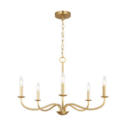 Generation GLC1205 Abells 5-lt 28" Chandelier - Satin Brass