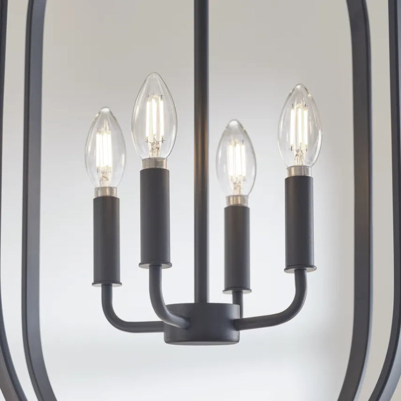 Generation GLC1304 Loretto 4-lt 16" Chandelier - Midnight Black