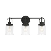 Visual Comfort GLV1073 Anders 3-lt 22" Large Vanity Light - Midnight Black