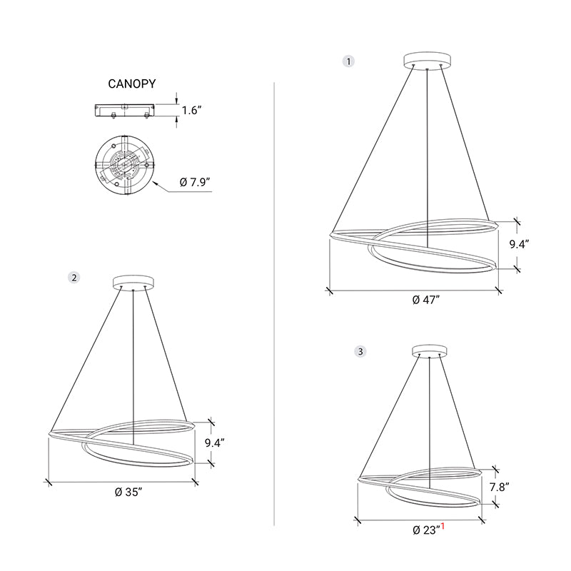 Elite HELIX-LED Architectural LED Pendant