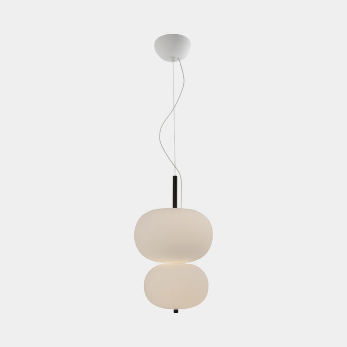 Bover Ilargi 2-lt 16" LED Pendant-Dark Wood