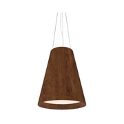 Accord 1146 Conical 3-lt 20" LED Pendant, E26 Base - Imbuia