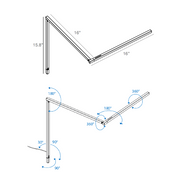 Koncept ZBD3000 Z-Bar Pro Gen 4 LED Desk Lamp, Wall Mount