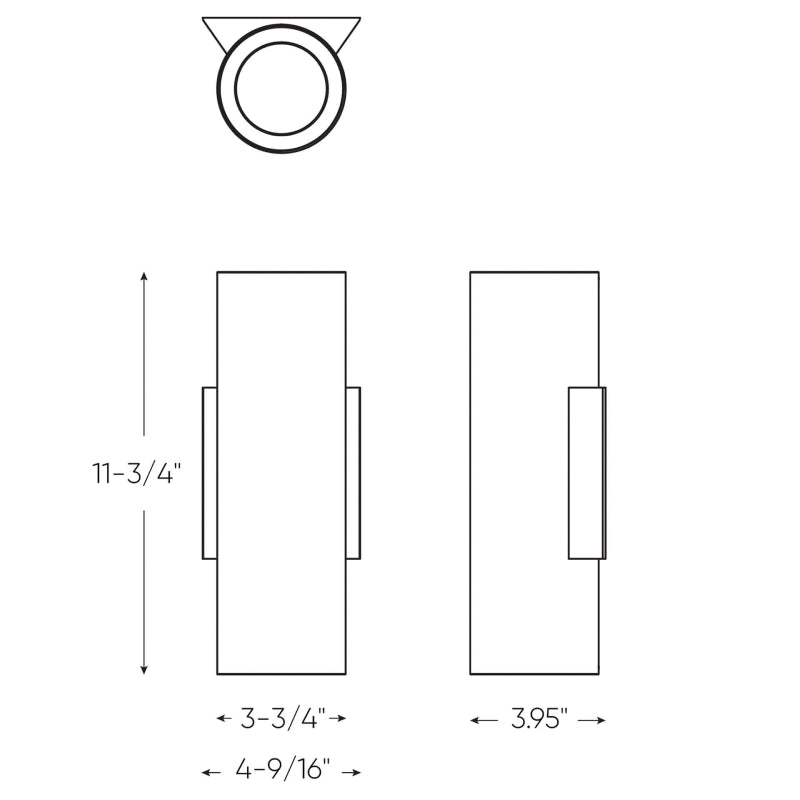 Dals LEDWALL-A Aden 12" Tall LED Round Cylinder with Multiple Lighting Options