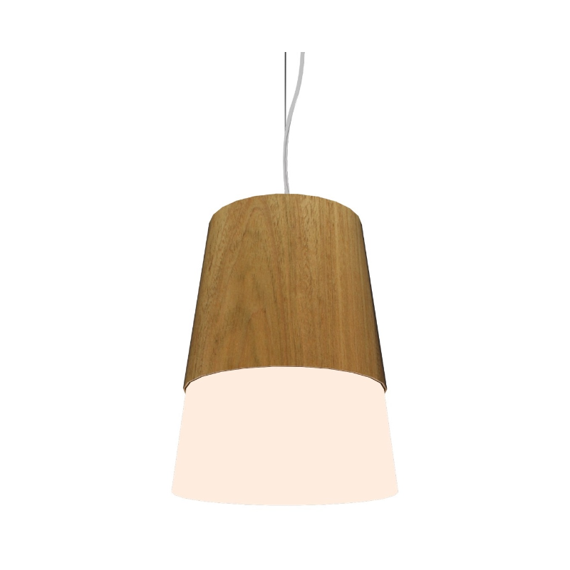 Accord 264 Conical 1-lt 11" LED Pendant, E26 Base - Louro Freijó