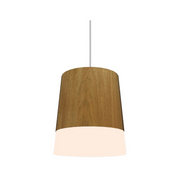 Accord 1100 Conical 1-lt 6" LED Pendant, E26 Base - Louro Freijó