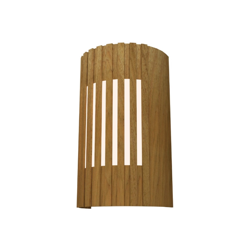 Accord 420 Slatted 2-lt 12" Tall LED Wall Light, E26 Base - Louro Freijó