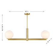 Savoy House M100124 2-lt 42" LED Linear Chandelier - Natural Brass