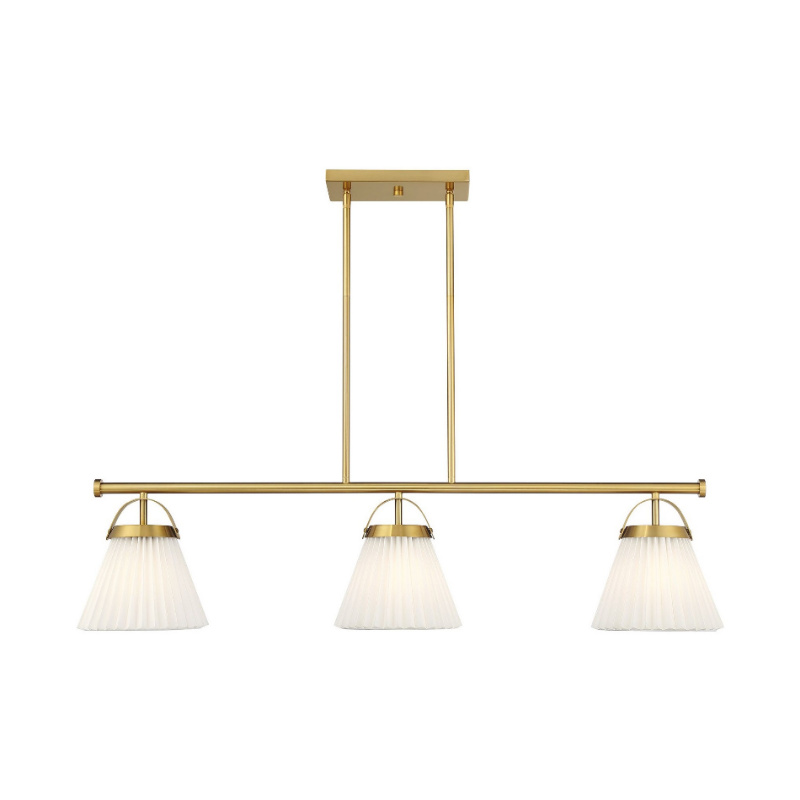 Savoy House M100125 3-lt 39" LED Linear Chandelier - Natural Brass
