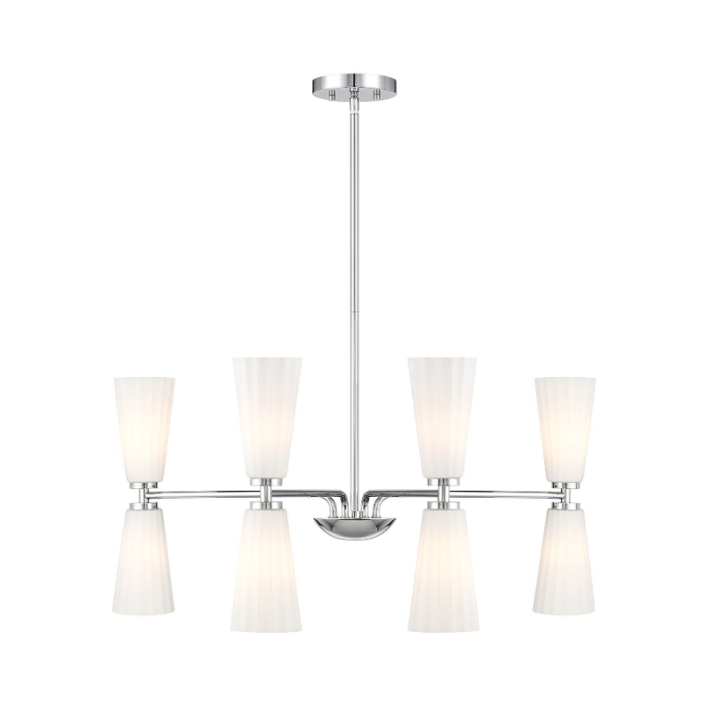 Savoy House M100126 8-lt 32" LED Chandelier - Chrome