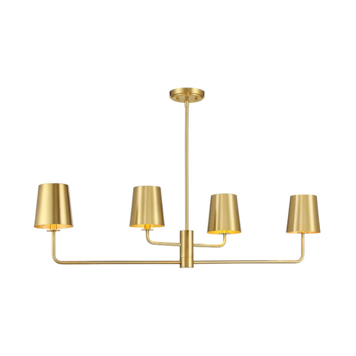 Savoy House M100127 4-lt 42" LED Linear Chandelier - Natural Brass