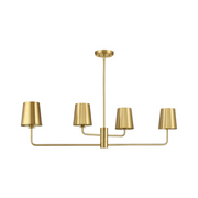 Savoy House M100127 4-lt 42" LED Linear Chandelier - Natural Brass