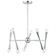 Savoy House M100128 10-lt 24" LED Chandelier - Chrome