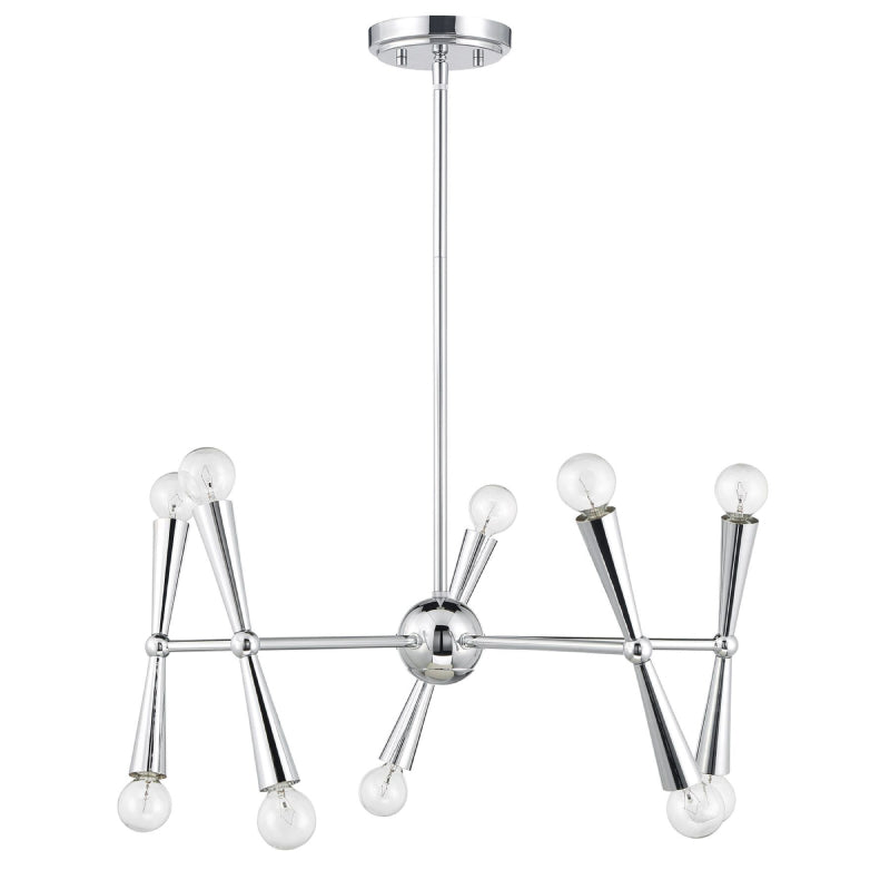 Savoy House M100128 10-lt 24" LED Chandelier - Chrome