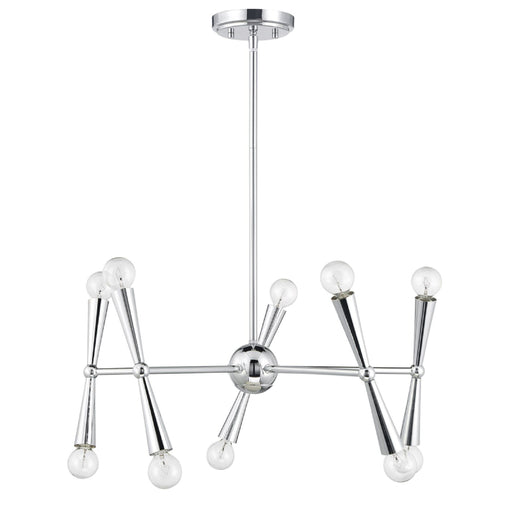 Savoy House M100128 10-lt 24" LED Chandelier - Chrome