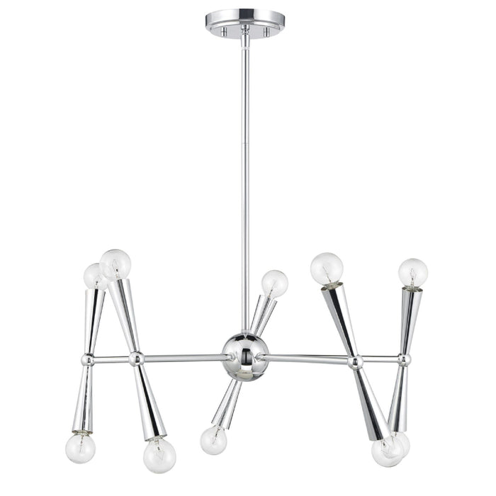 Savoy House M100128 10-lt 24" LED Chandelier - Chrome