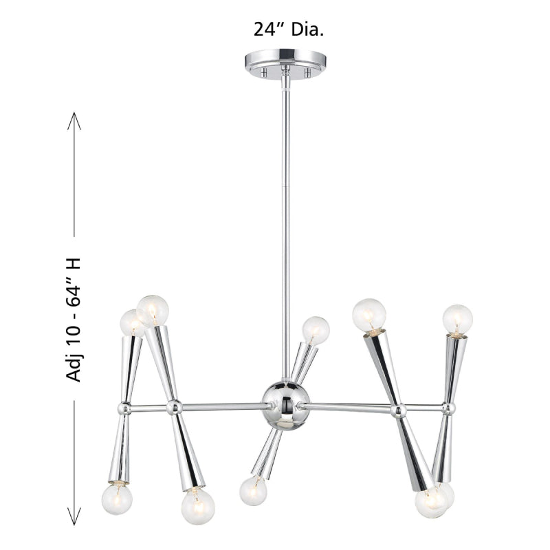 Savoy House M100128 10-lt 24" LED Chandelier