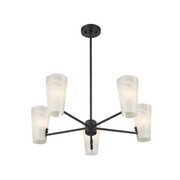Savoy House M100130 5-lt 30" LED Chandelier - Matte Black