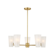 Savoy House M100130 5-lt 30" LED Chandelier - Natural Brass