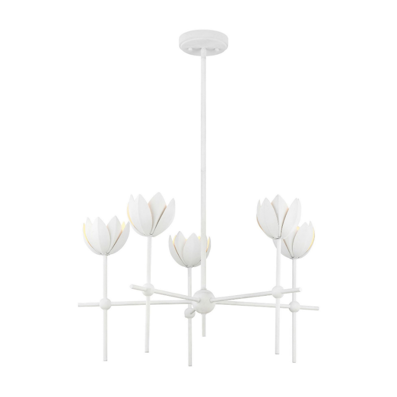 Savoy House M100131 5-lt 26" LED Chandelier - Bisque White