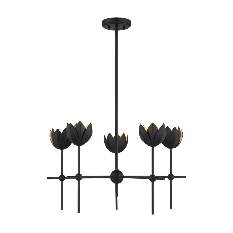 Savoy House M100131 5-lt 26" LED Chandelier - Matte Black