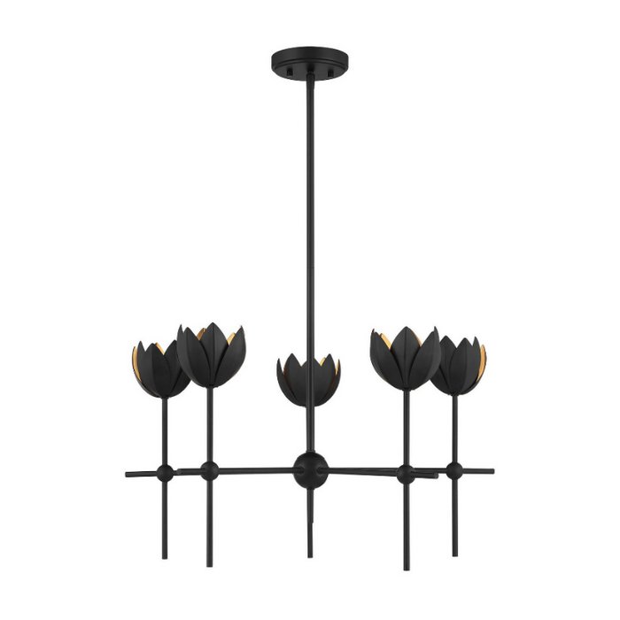 Savoy House M100131 5-lt 26" LED Chandelier - Matte Black
