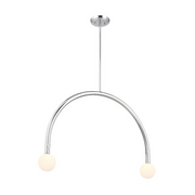 Savoy House M100132 2-lt 34" LED Chandelier - Chrome