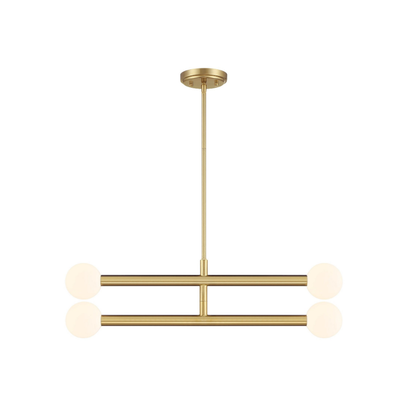 Savoy House M100133 4-lt 30" LED Chandelier - Natural Brass