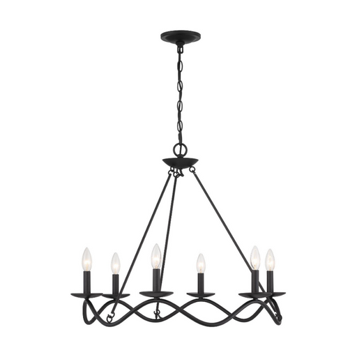 Savoy House M100137 6-lt 28" LED Chandelier - Matte Black