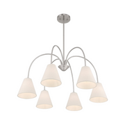 Savoy House M100138 6-lt 30" LED Chandelier - Brushed Nickel
