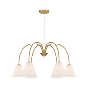 Savoy House M100138 6-lt 30" LED Chandelier - Natural Brass